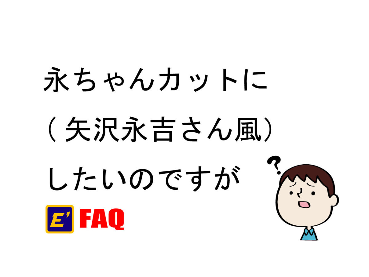 永ちゃんカット（矢沢永吉さん風）にしたいのですが