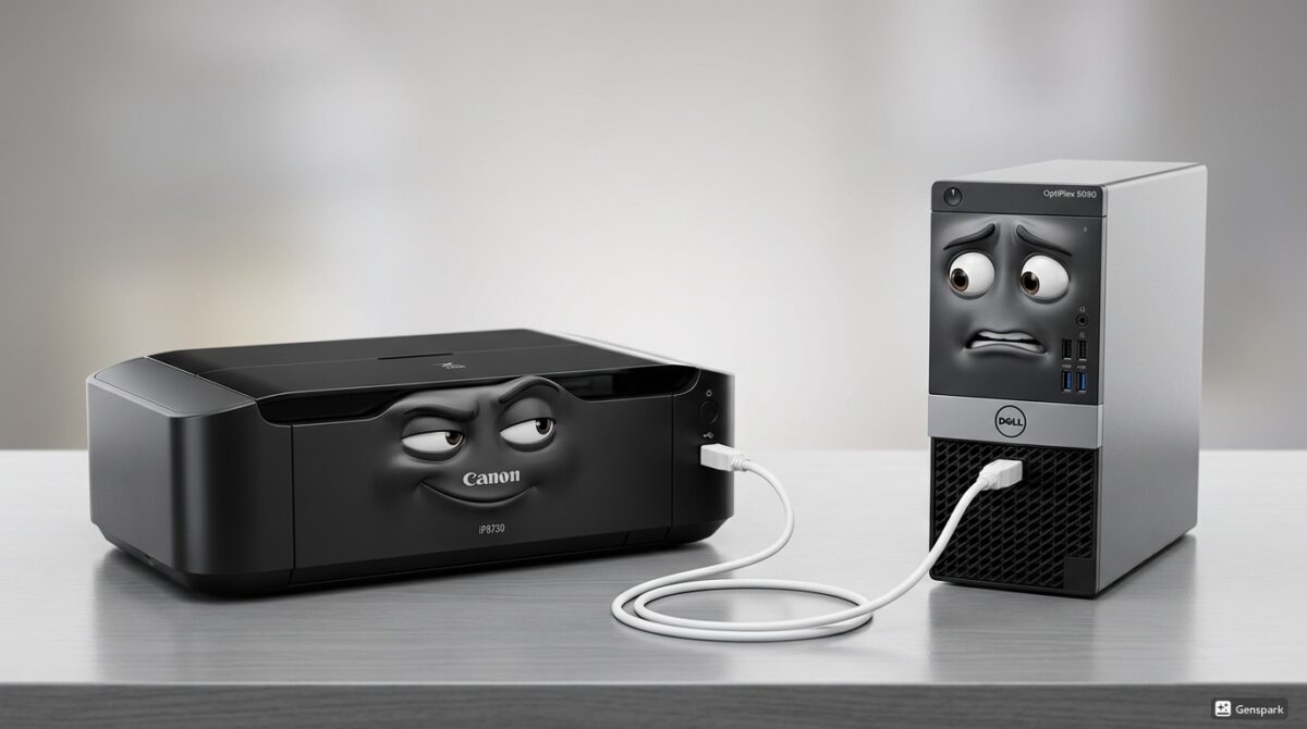 Canon iP8730＆DELL OptiPlex 5090