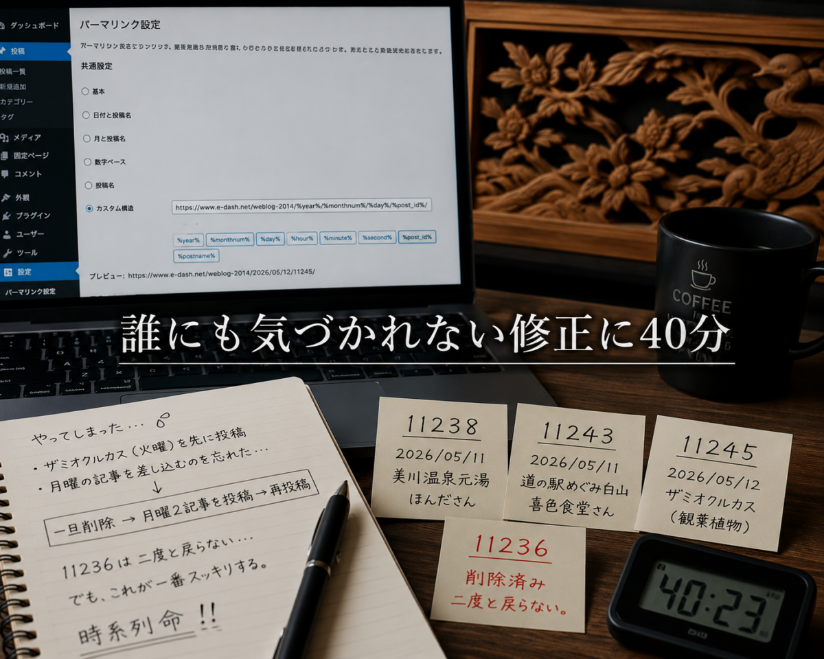 所要時間、約40分強。 誰にも頼まれていません。 誰にも気づかれません。 直さなくても、読む人には何の不具合もありません。