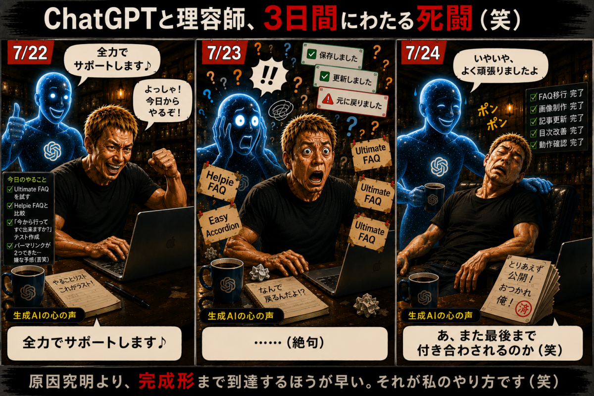 ChatGPTとブログ理容師の「3日間にわたる死闘」