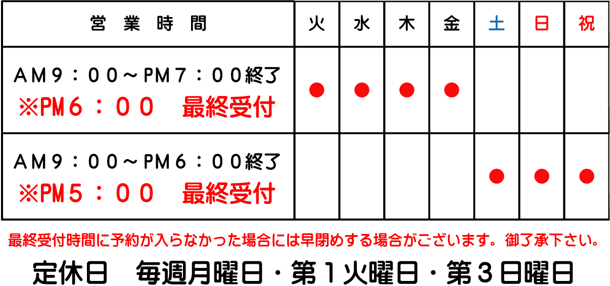 営業案内