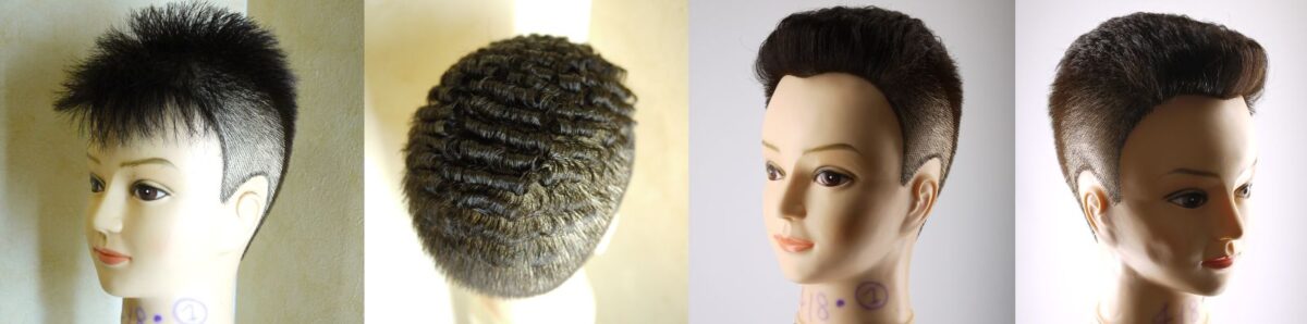 アイロンパーマ8ミリ　オールバック